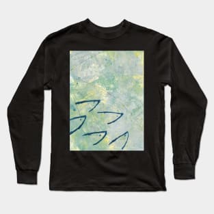 Art Acrylic artwork painting fish sea Long Sleeve T-Shirt